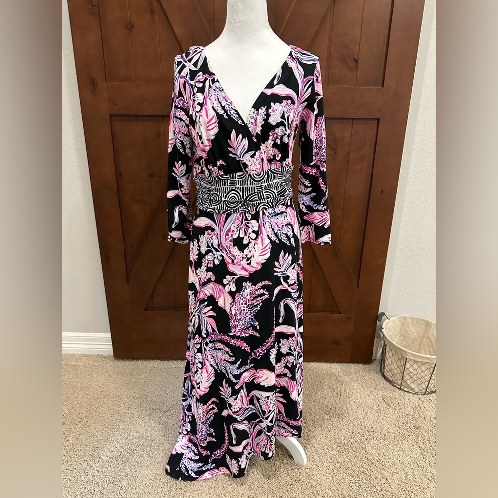 NWT Lilly Pulitzer Fleuris Midi Dress in Wild Within Eng Knit - size M